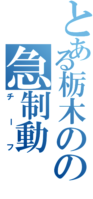 とある栃木のの急制動（チーフ）