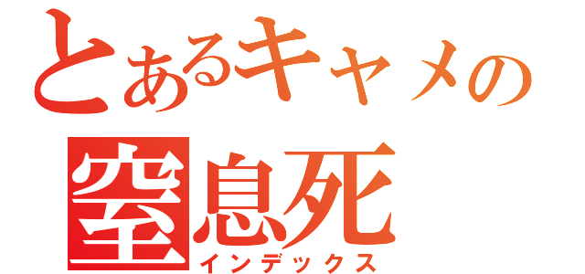 とあるキャメの窒息死（インデックス）