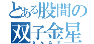 とある股間の双子金星（きんたま）