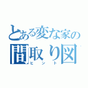 とある変な家の間取り図（ヒント）