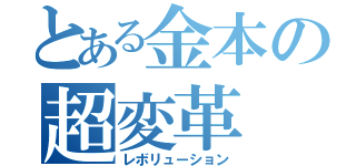 とある金本の超変革（レボリューション）