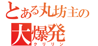 とある丸坊主の大爆発（クリリン）