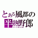 とある風都の半熟野郎（ハーフボイルド）