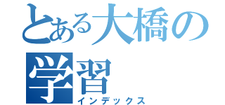 とある大橋の学習（インデックス）