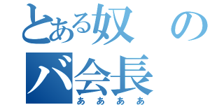 とある奴のバ会長（ああああ）