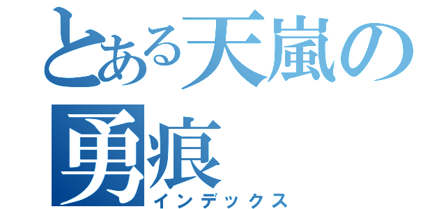 とある天嵐の勇痕（インデックス）