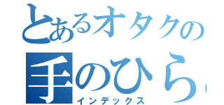 とあるオタクの手のひら（インデックス）