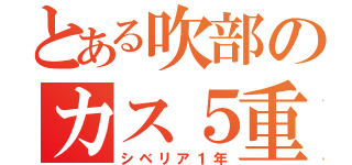 とある吹部のカス５重奏（シベリア１年）