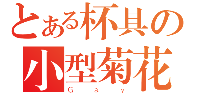 とある杯具の小型菊花（Ｇａｙ）