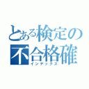 とある検定の不合格確実（インデックス）