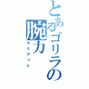 とあるゴリラの腕力（ラリアット）