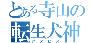 とある寺山の転生犬神（アヌビス）