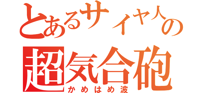 とあるサイヤ人の超気合砲（かめはめ波）