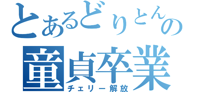 とあるどりとんの童貞卒業（チェリー解放）