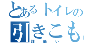 とあるトイレの引きこもり（腹痛い）