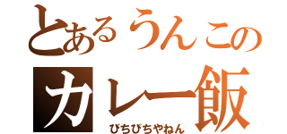 とあるうんこのカレー飯（ びちびちやねん）