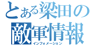 とある梁田の敵軍情報（インフォメーション）