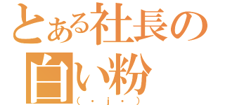 とある社長の白い粉（（・ｊ・））