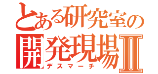 とある研究室の開発現場Ⅱ（デスマーチ）