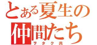 とある夏生の仲間たち（ヲタク共）