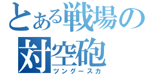 とある戦場の対空砲（ツングースカ）