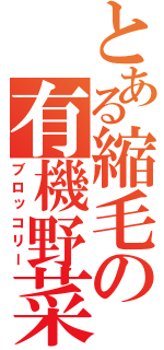 とある縮毛の有機野菜（ブロッコリー）