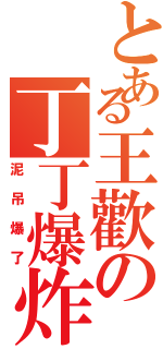 とある王歡の丁丁爆炸（泥吊爆了）