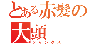 とある赤髮の大頭（シャンクス）