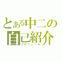 とある中二の自己紹介（プロフィール）