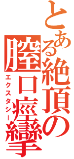 とある絶頂の膣口痙攣（エクスタシー）