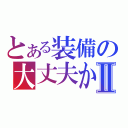 とある装備の大丈夫かⅡ（）