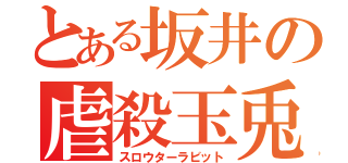 とある坂井の虐殺玉兎（スロウターラビット）