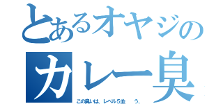 とあるオヤジのカレー臭（この臭いは、レベル５並  う、）