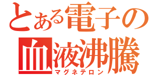 とある電子の血液沸騰（マグネテロン）