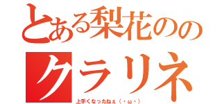 とある梨花ののクラリネット（上手くなったねぇ（・ω・））