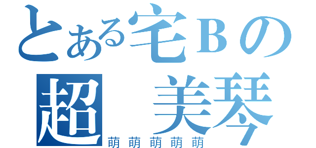 とある宅Ｂの超愛美琴（萌萌萌萌萌）