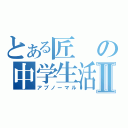 とある匠の中学生活Ⅱ（アブノーマル）