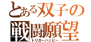 とある双子の戦闘願望（トリガーハッピー）