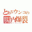 とあるウンコの腸内爆裂（コーラック）