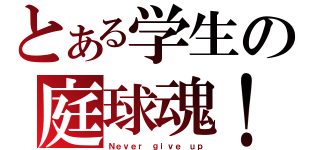 とある学生の庭球魂！（Ｎｅｖｅｒ ｇｉｖｅ ｕｐ）