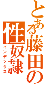 とある藤田の性奴隷（インデックス）