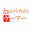 とあるバカのゲーマー野郎（キチガイ）