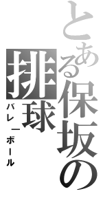 とある保坂の排球（バレ｜ボール）