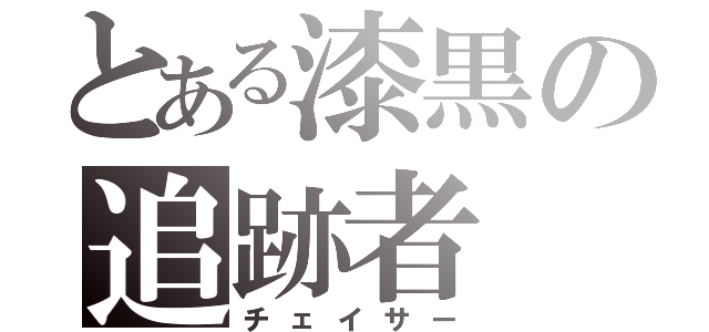 とある漆黒の追跡者（チェイサー）