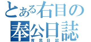 とある右目の奉公日誌（育児日記）