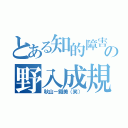 とある知的障害の野入成規（秋山－鐵美（笑））