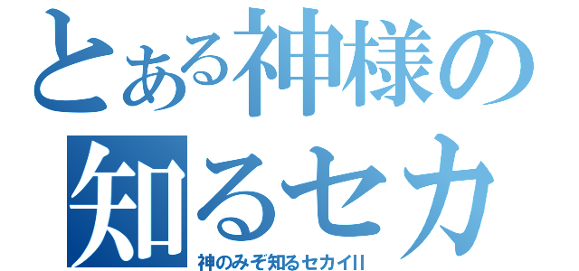 とある神様の知るセカイ（神のみぞ知るセカイⅡ）