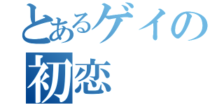 とあるゲイの初恋（）