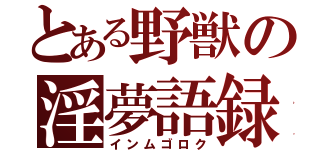 とある野獣の淫夢語録（インムゴロク）