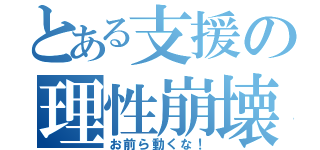 とある支援の理性崩壊（お前ら動くな！）